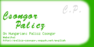 csongor palicz business card